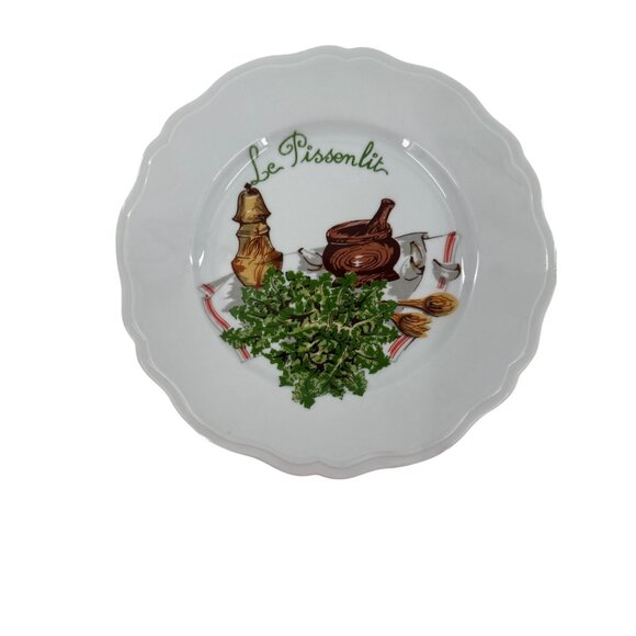 Vintage Merry Haute Limoges Porcelaine French Salad Plate Set Of 6 G. Louviere - Picture 3 of 6